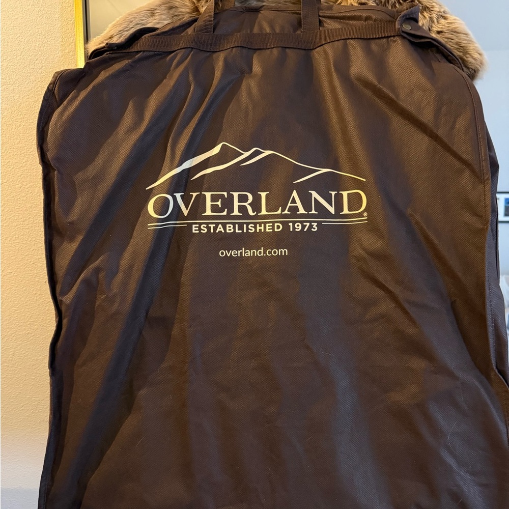 Overland Natasha Hooded Toscana Sheepskin Brown Leather and Fur Coat Small - Picture 11 of 11